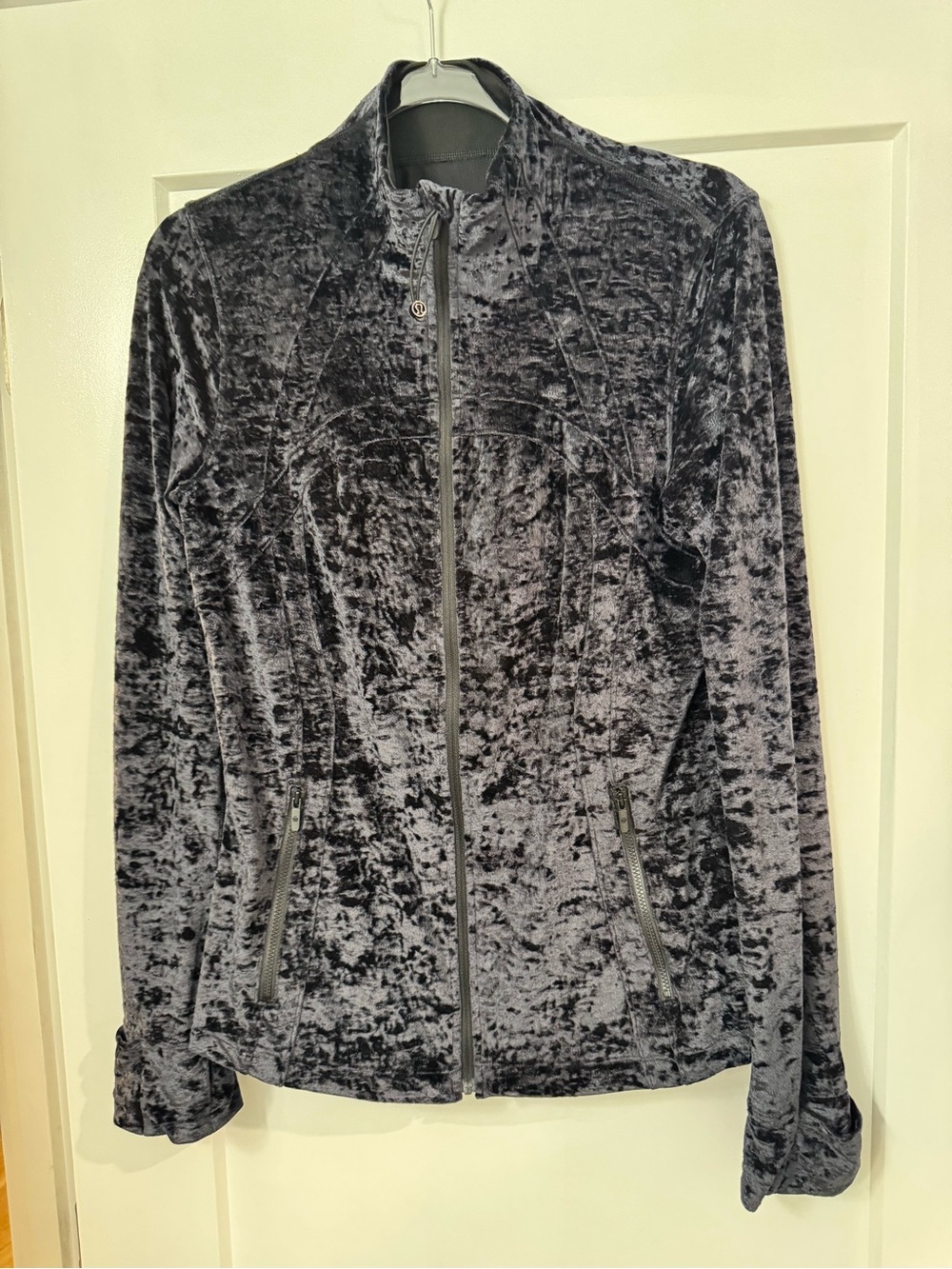 Lululemon Black Women’s Define Crushed Velvet Full-Zip Jacket Size 12